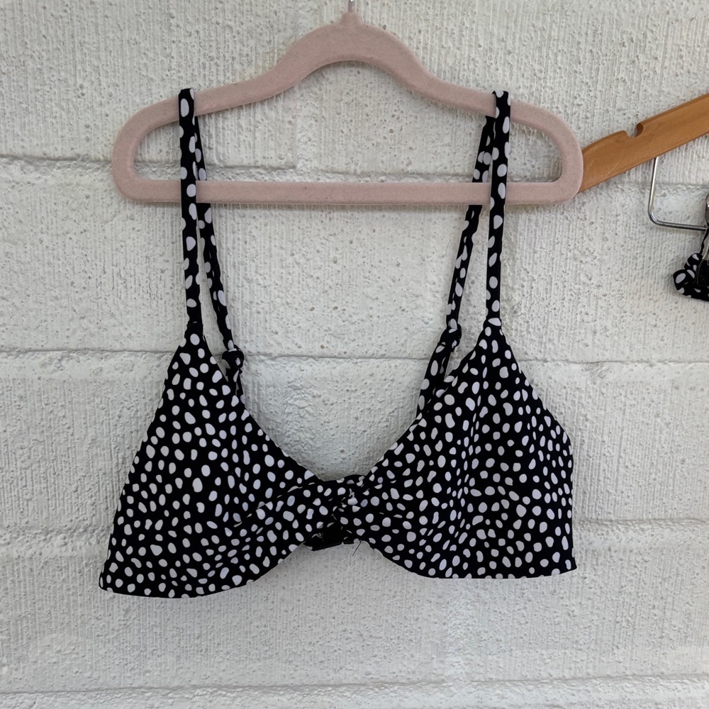 Blackbough Black & White Polka Dot Bikini Set sz S - Picture 3 of 8